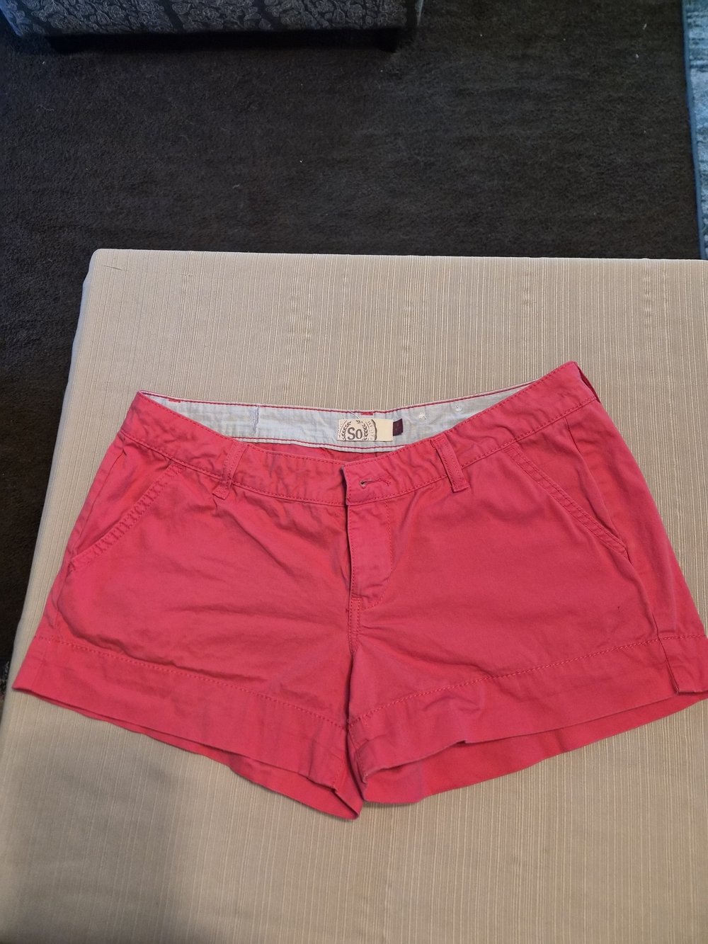 SO Women's Pink Casual Cotton Shorts
